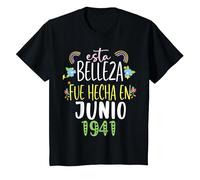 Hecha En Junio 1941 Mujer Regalo 81 años Cumpleaños Camiseta, Niños, Negro, 3 años