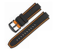 HECHENBAO Correa de silicona compatible con GST-B400 B200, accesorios de correa de silicona de goma, 14 y 16 mm.(Blackorange-Black-K2,14x24mm)