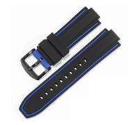 HECHENBAO Correa de silicona compatible con GST-B400 B200, accesorios de correa de silicona de goma, 14 y 16 mm.(Black blue-Black-K2,16x24mm)
