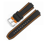 HECHENBAO Correa de silicona compatible con GST-B400 B200, accesorios de correa de silicona de goma, 14 y 16 mm.(Blackorange-Steel-K2,16x24mm)
