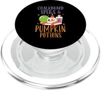 Hechizos de pizarra y pociones de calabaza para profesor Halloween PopSockets PopGrip para MagSafe