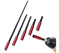HECHKJ Alargador Puntas Alargador Puntas,5 Piezas Puntas Atornillador Imantadas, 50/60/100/150/300mm Vástago Hexagonal Magnético Portapuntas, Apto Para Destornilladores y Llaves de Impacto.