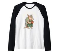 Hecho a Mano con Love Potter Armadillo Clay Pot Entusiasta Anim Camiseta Manga Raglan