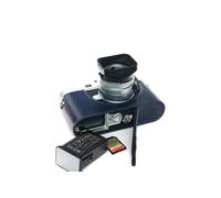 Hecho a mano Cuero auténtico medio cámara caso bolsa cubierta para Leica M11 versión abierta inferior color azul