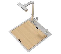 Hecho a mano de acero inoxidable Caravan Small Bar Sink with Hidden Design Various Faucets Included 38x45cm Kitchen And Outdoor Use Durable And Stylish