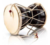 Hecho a mano de madera y cuero clásico indio folk Dumroo Damroo Damaru batería de mano Set percusión decorativo coleccionable Showpiece instrumentos musicales mundiales