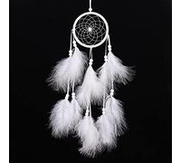 Hecho a Mano de Plumas Blancas Atrapasueños decoración de la Pared Colgante decoración Simple Dormitorio Familiar Boda decoración de Vacaciones Regalo Hermoso Atrapasueños Significado Hermoso Sueño