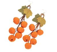 Hecho a mano de tela resistente pendientes de calabaza accesorio de moda para mujeres gran girasol Declaración joyería Girasol Declaración, talla única, como se describe