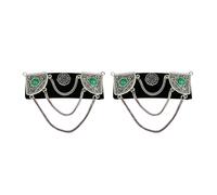 Hecho a mano estilo mongol borlas de pelusa clip ornamento con diseños vintage para mujeres que buscan encanto único