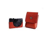 Hecho a Mano Genuina cámara de Cuero verdadera de la Bolsa del Bolso del Caso de la Cubierta Completa para el Color Canon G9X Marrón