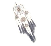 Hecho a mano Pampas Hierba Madera Perlas Dreamfatierer Decoración de Pared para Decoración del Hogar para Dormitorio y Balcones Cuentas de Madera Colgante Ornamento