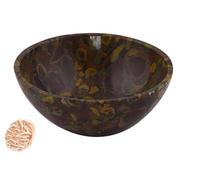 Hecho a mano Tallado Amapola Jaspe Feng Shui Tazón Generador de energía espiritual Reiki Regalo Healing Cristal cargado de 2.7 a 3 pulgadas aproximadamente Con Rose Desert Selenite-Blessfull Healing