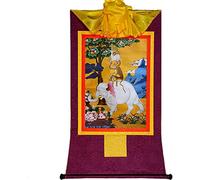 Hecho a mano TibetanHarmony Four Rui Budista Thangka Brocade for Zen Home Decor Meditation (Color : Blue, Size : S) (Color : Blu, Size : S) (Color : Purple, Size : Small)