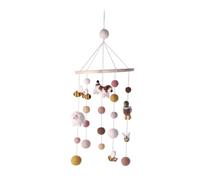 Hecho a mano y certificado de comercio justo, Gry & Sif, elegante diseño danés x artesanos nepalíes, bebé móvil con animales de fieltro para la cuna, parque cambiador, habitación de bebé