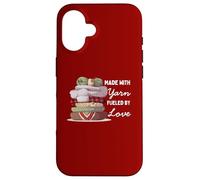Hecho con hilo, amante del hilo, ganchillo, dama tejedora Carcasa para iPhone 16