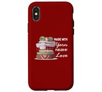 Hecho con hilo, amante del hilo, ganchillo, dama tejedora Carcasa para iPhone X/XS