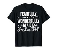 Hecho con Maravilla y Temor Salmo 139:14 Inspirador Camiseta