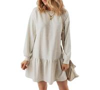 Hecho de tela de punto suave y elástica que se mueve con tu cuerpo, proporcionando comodidad durante todo el día, ya sea que estés entrenando, vestido deportivo de punto atlético, cuello redondo