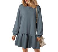 Hecho de tela de punto suave y elástica que se mueve con tu cuerpo, proporcionando comodidad durante todo el día, ya sea que estés entrenando, vestido deportivo de punto atlético, cuello redondo