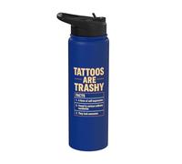 Hecho del tatuaje Basura Humor del tatuaje Autoexpresión Identidad Stainless Steel Insulated Water Bottle