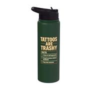 Hecho del tatuaje Basura Humor del tatuaje Autoexpresión Identidad Stainless Steel Insulated Water Bottle