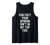 Hecho Divertido tu opinión no está en mi Top Ten Bold Camiseta sin Mangas