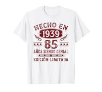 Hecho En 1939 85 Años Cumpleaños Hombre Regalo Made In 1939 Camiseta