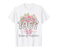 Hecho en 1967, Regalos Florales de 59 cumpleaños para Mujeres de 59 años Camiseta