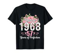 Hecho en 1968, Regalos Florales de 57 cumpleaños para Mujeres de 57 años Camiseta