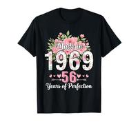 Hecho en 1969, Regalos Florales de 56 cumpleaños para Mujeres de 56 años Camiseta