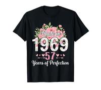 Hecho en 1969, Regalos Florales de 57 cumpleaños para Mujeres de 57 años Camiseta