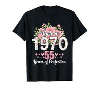 Hecho en 1970, Regalos Florales de 55 cumpleaños para Mujeres de 55 años Camiseta