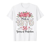 Hecho en 1970, Regalos Florales de 56 cumpleaños para Mujeres de 56 años Camiseta
