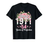 Hecho en 1971, Regalos Florales de 54 cumpleaños para Mujeres de 54 años Camiseta