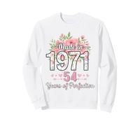 Hecho en 1971, Regalos Florales de 54 cumpleaños para Mujeres de 54 años Sudadera