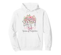 Hecho en 1971, Regalos Florales de 54 cumpleaños para Mujeres de 54 años Sudadera con Capucha