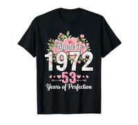 Hecho en 1972, Regalos Florales de 53 cumpleaños para Mujeres de 53 años Camiseta