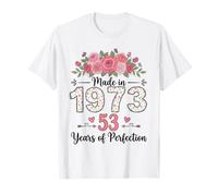 Hecho en 1973, Regalos Florales de 53 cumpleaños para Mujeres de 53 años Camiseta