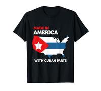 Hecho en América con piezas cubanas Cuba USA Gifts Funny Camiseta