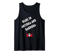 Hecho en Antigua y Barbuda con Bandera Divertida Camiseta sin Mangas