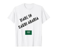 Hecho en Arabia Saudita con Bandera Divertida Camiseta