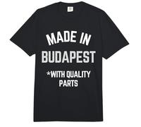 Hecho en Budapest Lema Divertido Nacido en Budapest Comfort Colors Adult Heavyweight T-Shirt