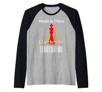 Hecho en China Jaque Mate Sarcástico Estrategia Política Humor Camiseta Manga Raglan