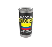 Hecho en Colombia Hace Mucho Tiempo Divertido Cumpleaños Colombiano Vaso térmico de acero inoxidable de doble pared