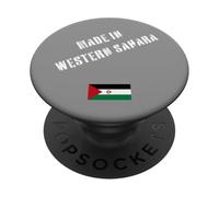 Hecho en el Sáhara Occidental con Bandera Divertida PopSockets PopGrip Adhesivo