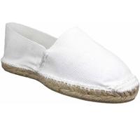 HECHO EN ESPAÑA - Alpargatas Clásicas de Esparto - Lona - Suela de Yute con Goma (Blanco, 39)
