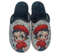 HECHO EN ESPAÑA - Zapatillas Casa Mujer - Fieltro - Suela de Caucho Antideslizante (betty boop negro, 37, Sistema tallas calzado EU, Adulto, Números, mediano, 37)