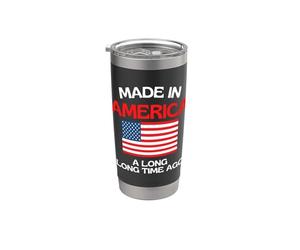 Hecho en Estados Unidos hace mucho tiempo divertido cumpleaños americano Vaso térmico de acero inoxidable de doble pared