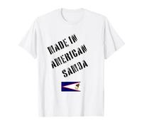 Hecho en Samoa Americana con Bandera Divertida Camiseta
