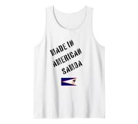 Hecho en Samoa Americana con Bandera Divertida Camiseta sin Mangas